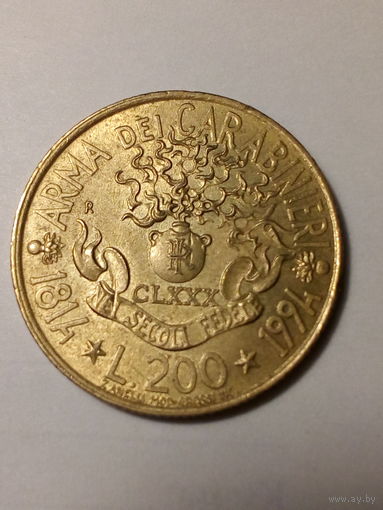200 лир Италия 1994 год