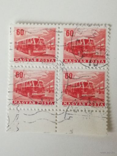 Венгрия 1963. Транспортные средства Венгрии. Стандартный выпуск. Квартблок