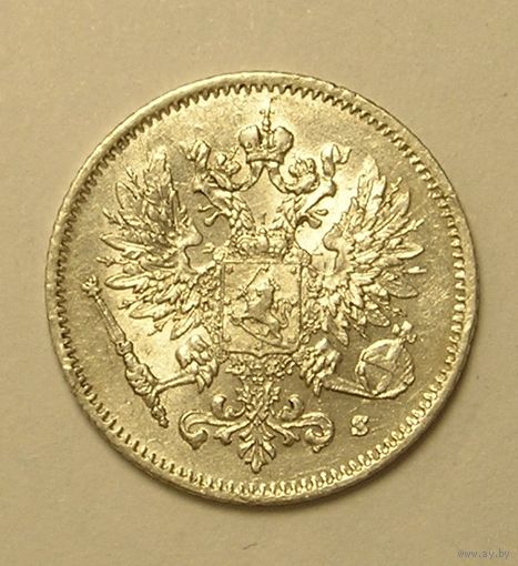 Рус. Финляндия 25 Пенни 1916 Серебро