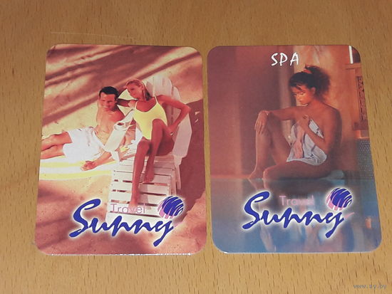 Календарики 2002 Sunny Travel 2 шт. одним лотом