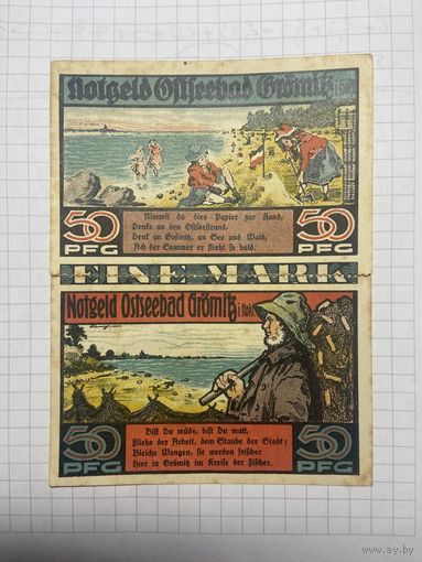 1 марка (нотгельды) г. Германия.-1412