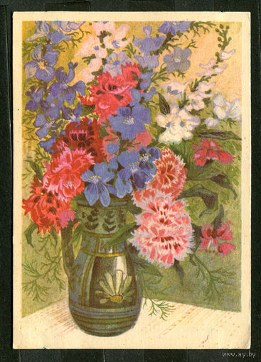 Ваза с цветами. Связьиздат. 1959