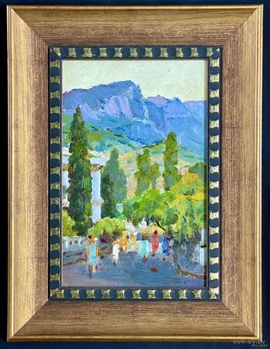 Маслеников П.В;Нар.худ;1977г;Крым;К/М;с рамой 34х45см.