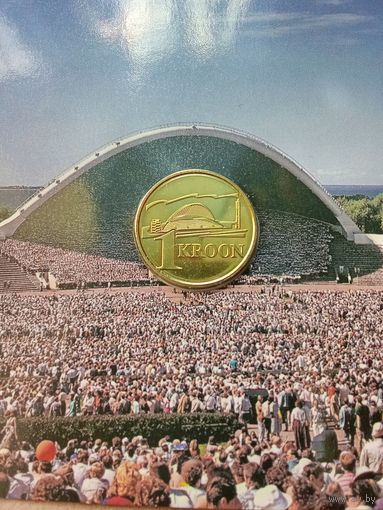 Эстония 1 крона 1999 г. Песенный фестиваль. Без обращения!!!