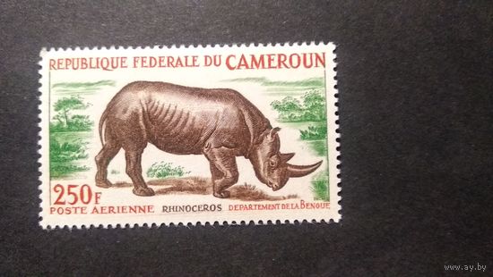 Французский Камерун\718фе\ 1964 носорог кц11ми