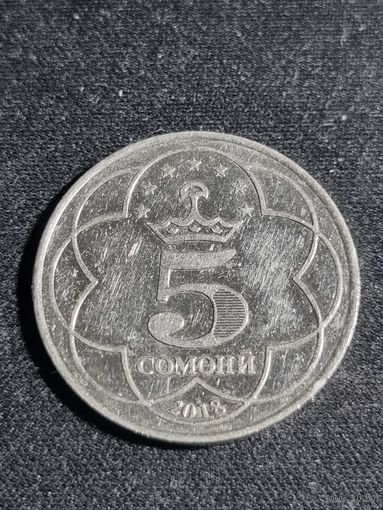 Таджикистан 5 сомони 2018
