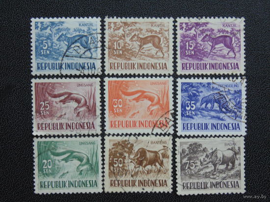 Индонезия 1956 г. Фауна.