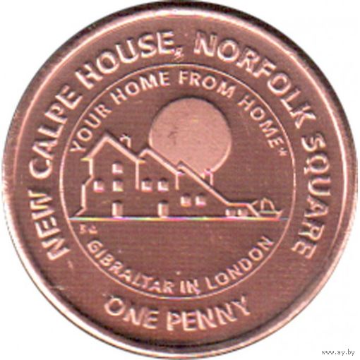 Гибралтар 1 пенни, 2018 Новый Calpe House UNC