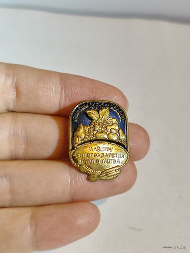 Знак мастер виноградарства и садоводства. Крымская область УССР.