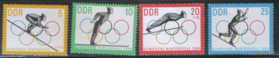 ГДР. М. 1000/03. 1964. Зимние Олимпийские игры 1964 года. чиСт.