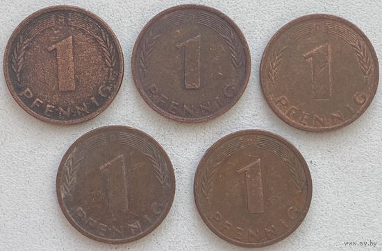 Германия 1 пфенниг 1971 г. D. Цена за 1 шт.