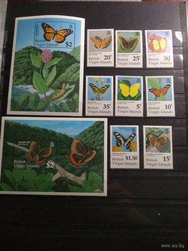 Британские Виргинские острова. 1991 г. Бабочки.
