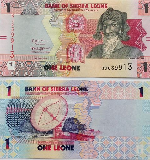 Сьерра Леоне 1 леоне 2022 год UNC