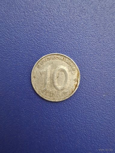 ГДР 10 пфеннигов 1952 года