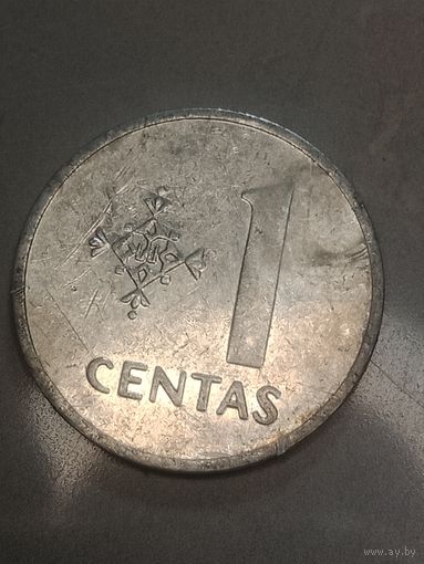 Литва 1 цент 1991 года .