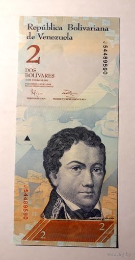 Венесуэла. 2 боливара 2012. UNC