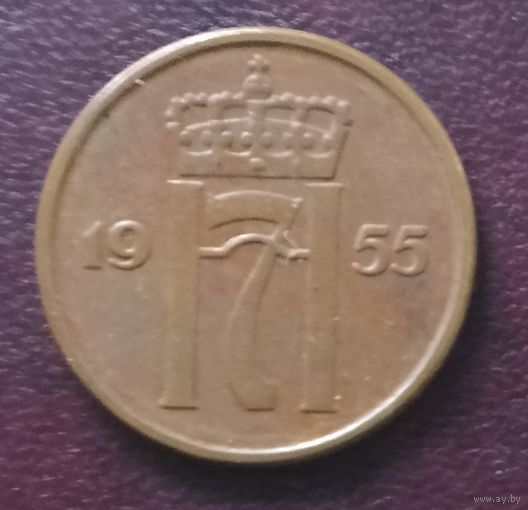 Норвегия 5 эре, 1952-1957