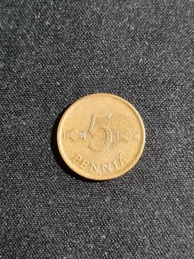 Финляндия 5 пенни 1963