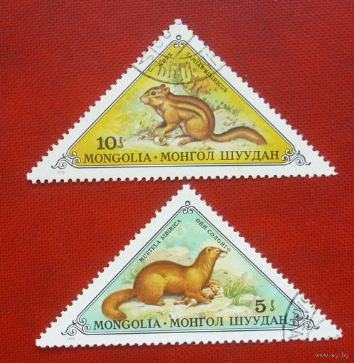Монголия. Фауна. ( 2 марки ) 1973 года. 8-3.
