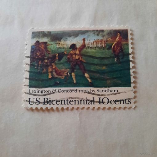 США. Lexington&Concord 1775 by Sandham