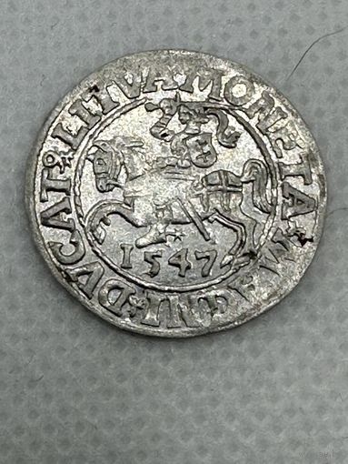 Полугрош 1547 "L". RR! Вильно. Штемпельный блеск. Коллекционное состояние.