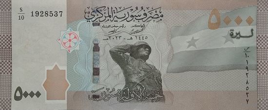 Сирия, 5000 фунтов 2023 г. P118c.2. UNC