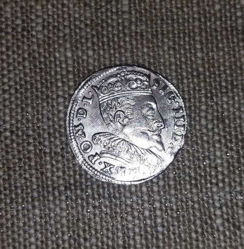 3 гроша 1594 Вильно, штемпельный блеск!!!