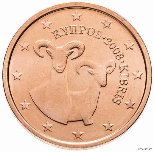 2 евроцента 2008 Кипр UNC из ролла