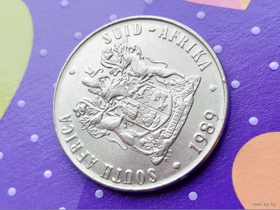 ЮАР. 50 центов 1989. Брак, раскол. Торг.