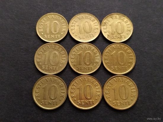Эстония 10 сенти 1991-2008