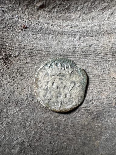 Двойной денарий 1579 г R4 Стефана Батория