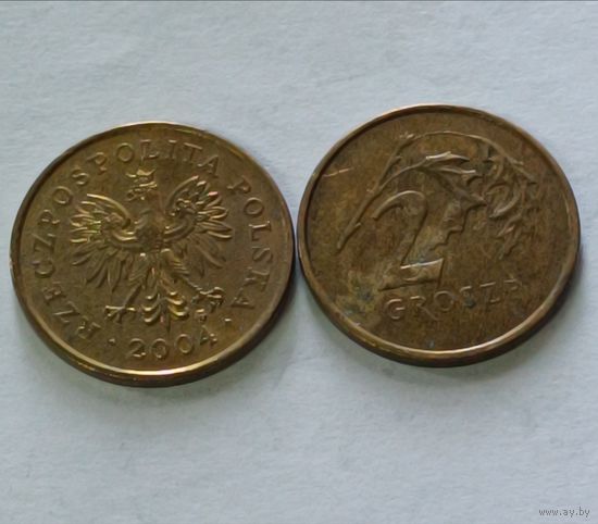 Польша.2 гроша 2004 года.