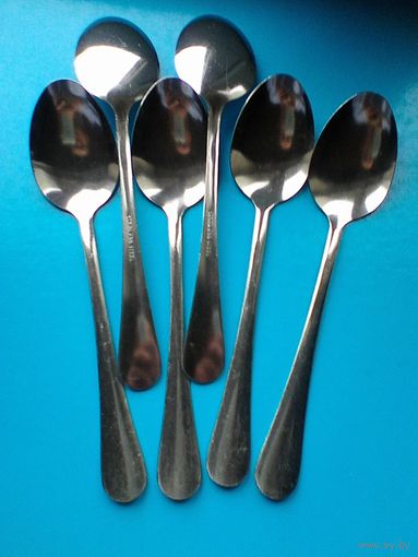 Шесть Столовых Ложек (Нерж.) - Одним Лотом.