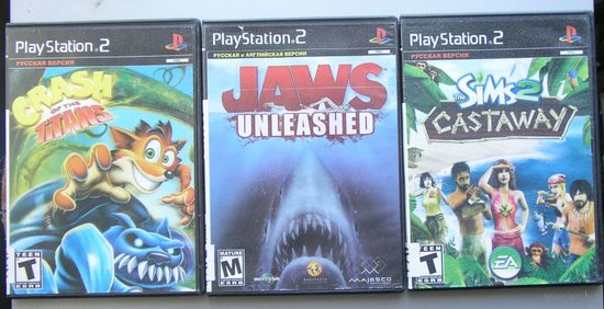 Игры ( 3 шт. ) для  Sony PlayStation 2  б/у набор 14