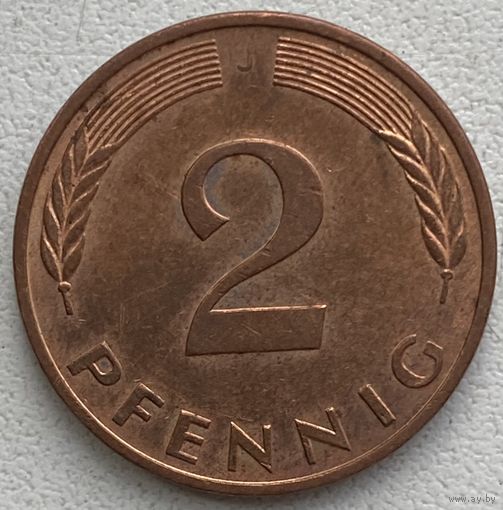 Германия 2 пфеннига 1994 г. J