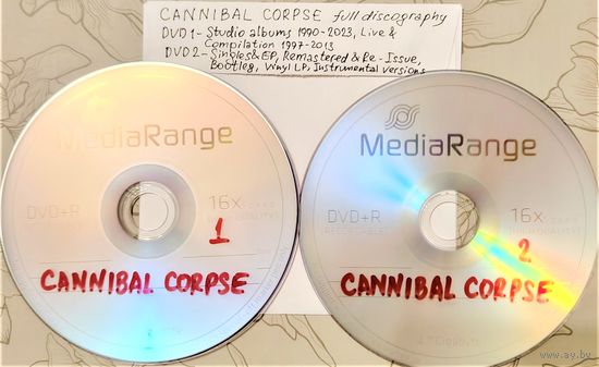 DVD MP3 дискография CANNIBAL CORPSE (Brutal/Death Metal) - 2 DVD