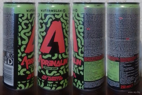 Банка от энергетика ADRENALIN Watermelon 2023 250ml Венгрия (ОБМЕН/ПРОДАЖА/ТОРГ) 1лот=1шт