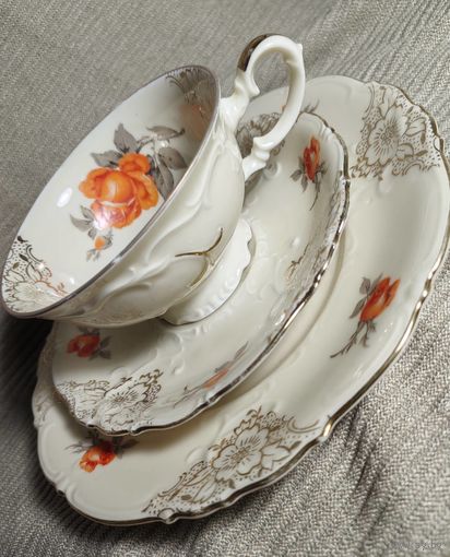 Чайное, кофейное трио Schirnding,  1909 - 1925 гг