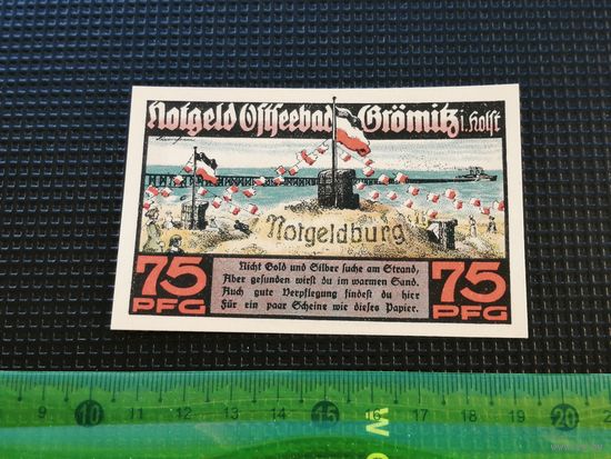 Германия-нотгельд    75    пфенингов Gromitz 1921
