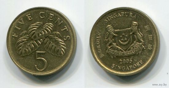 Сингапур. 5 центов (2005, XF)