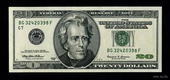 Распродажа с 1 рубля. МЦ. 20 Долларов США 1999 год.