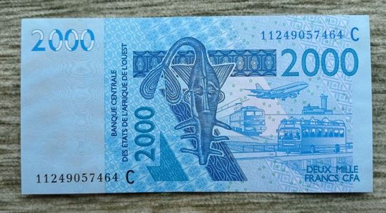 Werty71 Буркина Фасо 2000 франков 2003 UNC банкнота