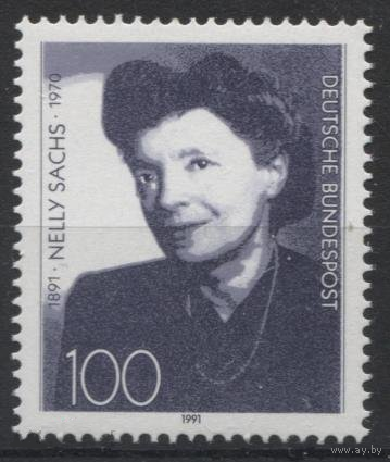 Германия. 1991 год. 100-летие со дня рождения Нелли Сакс, писатель **