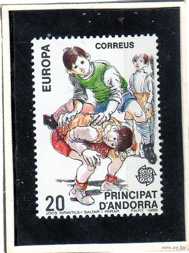 Андорра. Mi:AD-ES 209. Испанская администрация.Европа (C.E.P.T.) 1989 - Детские игры-- Skip and Stop. 1989.
