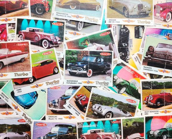Вкладыши от жвачек Turbo 90-х, 33 шт