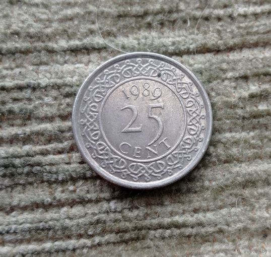 Werty71 Суринам 25 центов 1989