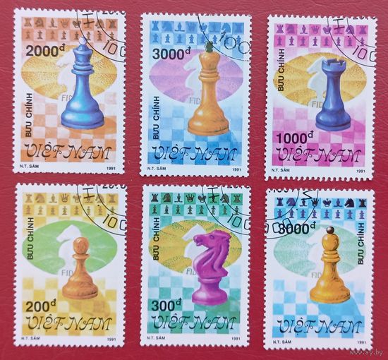 Вьетнам, 1991 г., шахматы, 6 марок - полная серия
