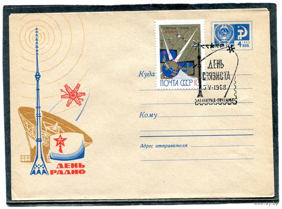 СССР 1968. ХМК. Конверт СГ. День радио