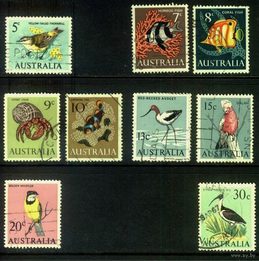 Австралия - 1966 [Mi. 362-373] Гашеная (AU09)