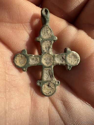 Крестик нательный Киевского типа с Эмалями